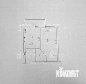 1-к квартира, вторичка, 26м2, 3/3 этаж