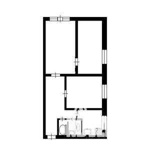 3-к квартира, вторичка, 53м2, 1/5 этаж