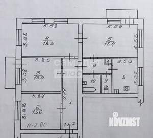 4-к квартира, вторичка, 93м2, 3/5 этаж