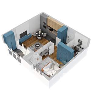 1-к квартира, вторичка, 43м2, 8/21 этаж