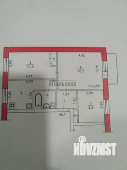 3-к квартира, вторичка, 53м2, 4/5 этаж