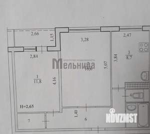 2-к квартира, вторичка, 51м2, 7/9 этаж
