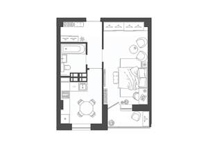 1-к квартира, строящийся дом, 37м2, 10/19 этаж
