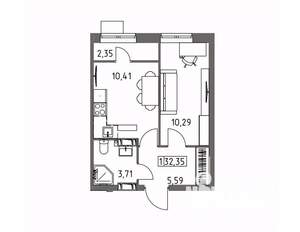 1-к квартира, вторичка, 32м2, 18/19 этаж
