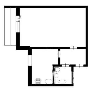 1-к квартира, вторичка, 37м2, 4/5 этаж