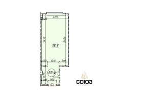 Студия квартира, вторичка, 22м2, 5/5 этаж