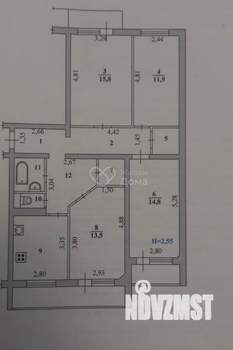 4-к квартира, вторичка, 90м2, 1/10 этаж