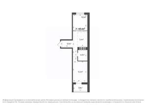 1-к квартира, строящийся дом, 40м2, 3/10 этаж