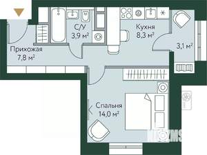 1-к квартира, вторичка, 37м2, 6/24 этаж