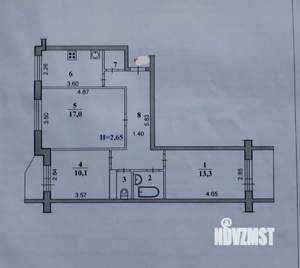 3-к квартира, вторичка, 65м2, 3/9 этаж