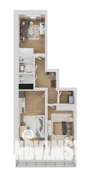 2-к квартира, вторичка, 66м2, 7/16 этаж