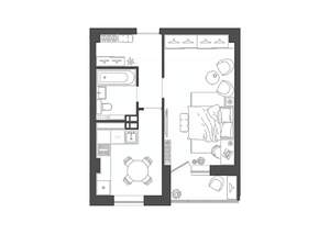 1-к квартира, строящийся дом, 37м2, 8/19 этаж