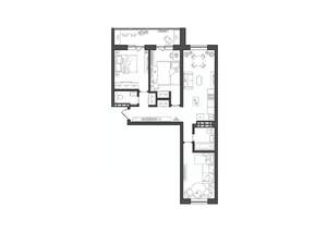 3-к квартира, строящийся дом, 73м2, 7/8 этаж