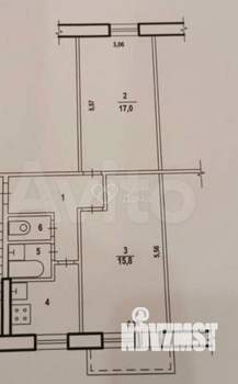 2-к квартира, вторичка, 47м2, 4/5 этаж