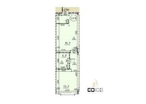 2-к квартира, вторичка, 34м2, 4/5 этаж