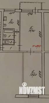 2-к квартира, вторичка, 44м2, 5/5 этаж
