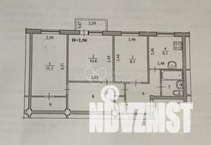 3-к квартира, вторичка, 55м2, 4/5 этаж