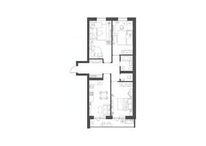 3-к квартира, строящийся дом, 83м2, 9/9 этаж