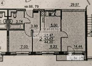 2-к квартира, вторичка, 43м2, 7/11 этаж