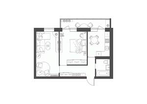 2-к квартира, строящийся дом, 52м2, 2/9 этаж