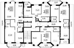 3-к квартира, сданный дом, 104м2, 6/7 этаж
